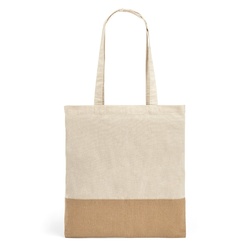 MERCAT. Sac 100% coton (160 g/m²) avec détails en imitation jute
