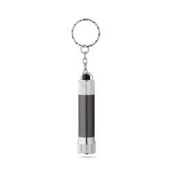LERGAN. Porte-clés en aluminium avec lampe de poche 3 LED
