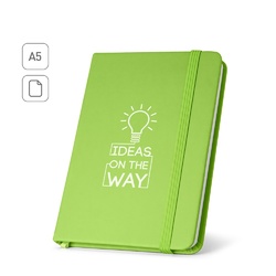 HEMINGWAY. Bloc notes A5 en PU avec feuilles unies