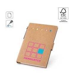COOPER. Carnet de notes adhésif, 6 types de feuilles autocollantes