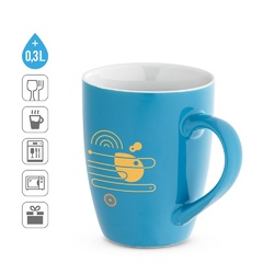 CINANDER. Tasse en céramique avec finition brillante, 370 ml