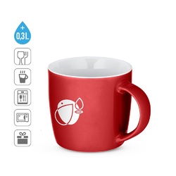 COMANDER. Tasse en céramique avec finition brillante, 370 ml