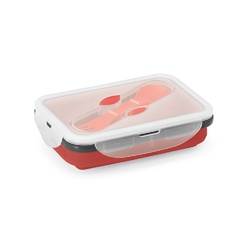 SAFFRON. Lunch Box. Boîte hermétique rétractable en silicone et PP 640 mL
