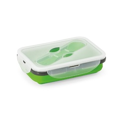 SAFFRON. Lunch Box. Boîte hermétique rétractable en silicone et PP 640 mL