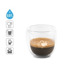 EXPRESSO. Set à café en verre borosilicaté avec 2 verres