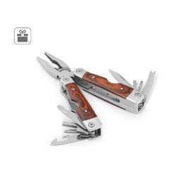 MAGNUM. Pince pliante multifonctions en acier inoxydable et en bois