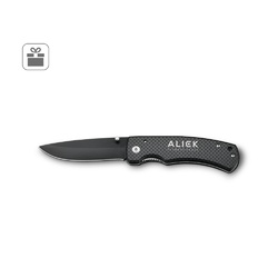 ALICK. Couteau de poche en aluminium recouvert de fibre de carbone