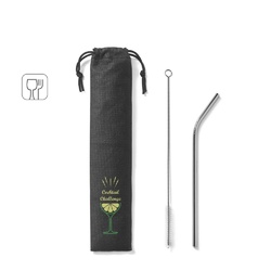 COCKTAIL. Paille en acier inoxydable réutilisable