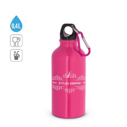 LANDSCAPE S. Bouteille de sport 400mL en aluminium avec mousqueton