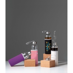 RAISE. Bouteille de sport en verre et acier inoxydable 520 mL