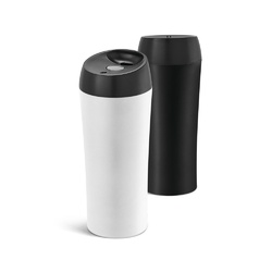 MONARDA. Mug de voyage 470mL en acier inox et PP