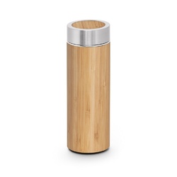 NATUREL. Bouteille thermos en bambou et acier inoxydable (90 % recyclé) 430 mL