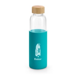 DAKAR. Bouteille 600mL en bambou et verre borosilicate