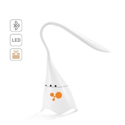 GRAHAME. Lampe de bureau portable avec haut-parleur et autonomie de 5h en ABS recyclé (100 % rABS)