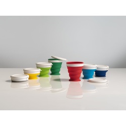 ASTRADA. Verre de voyage pliable 250mL en silicone et PP