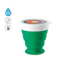 ASTRADA. Verre de voyage pliable 250mL en silicone et PP