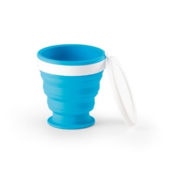 ASTRADA. Verre de voyage pliable 250mL en silicone et PP