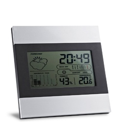 DENE. Station météo de bureau avec écran LCD en aluminium et ABS