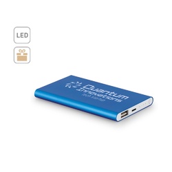 MARCET. Power bank Slim de 4 000 mAh en ABS recyclé (70 % rABS) et aluminium recyclé (30 % rAL)