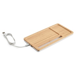 MOTT. Organiseur de bureau avec chargeur sans fil 15W en bambou et ABS