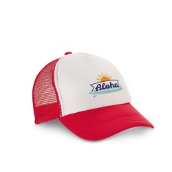 NICOLA. Casquette en polyester et filet (150 g/m²)