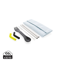 Set pailles 2 pcs et couverts Tierra