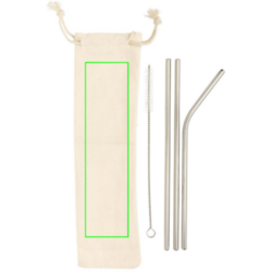 Set de pailles en acier inoxydable