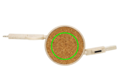 Câble rétractable 6 en 1 en liège et fibre de paille