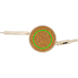 Câble rétractable 6 en 1 en liège et fibre de paille