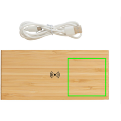 Réveil en bambou avec chargeur sans fil 5W