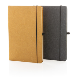 Carnet A5 à couverture rigide en cuir recyclé GRS