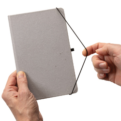 Carnet A5 à couverture rigide en cuir recyclé GRS