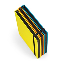 WATTERS. Bloc-notes A5 en PU fluorescent avec pages lignées