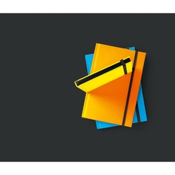 WATTERS. Bloc-notes A5 en PU fluorescent avec pages lignées