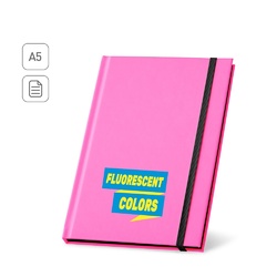 WATTERS. Bloc-notes A5 en PU fluorescent avec pages lignées