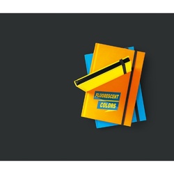 WATTERS. Bloc-notes A5 en PU fluorescent avec pages lignées