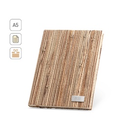 NERUDA. Bloc-notes A5 avec couverture rigide en fibre de paille naturelle
