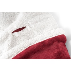 HEIDEN. Couverture polaire réversible (190 g/m²) avec ruban de satin et carte personnalisée