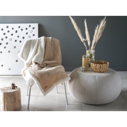 HEIDEN. Couverture polaire réversible (190 g/m²) avec ruban de satin et carte personnalisée