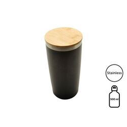 Mug isotherme 'Nagano' avec couvercle en bambou (XL)