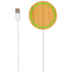 Chargeur magnétique sans fil en bambou 10W