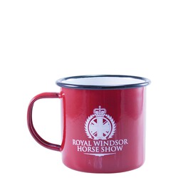 MUG EMAILLE VINTAGE ROUGE BLEU VERT - 568ml