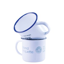 MUG EMAILLE  BLANC  MUG PUBLICITAIRE VINTAGE - 568ml