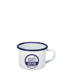 MUG EMAILLE BLANC - MUG PUBLICITAIRE VINTAGE - 285ml