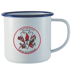 MUG EMAILLE  BLANC  MUG PUBLICITAIRE VINTAGE - 568ml