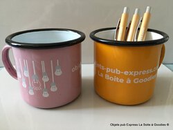 MUG EMAILLÉ COULEUR- MUG PUBLICITAIRE VINTAGE - 285ml