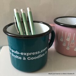 MUG EMAILLÉ COULEUR- MUG PUBLICITAIRE VINTAGE - 285ml