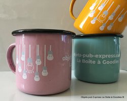 MUG EMAILLÉ COULEUR- MUG PUBLICITAIRE VINTAGE - 285ml