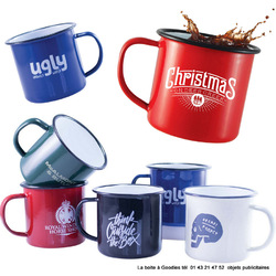 MUG EMAILLE COULEUR  MUG PUBLICITAIRE VINTAGE - 285ml