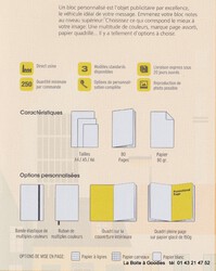 NOTEBOOK PUBLICITAIRE COUVERTURE RIGIDE QUADRI A6